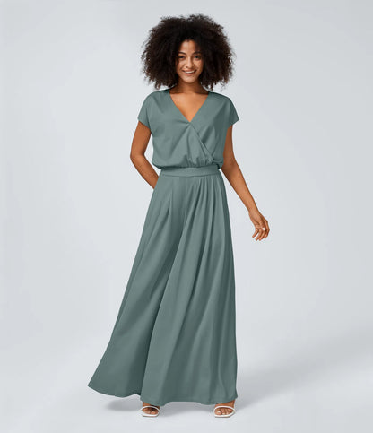 Jumpsuit mit V-Ausschnitt