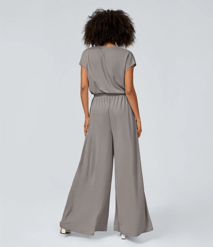 Jumpsuit mit V-Ausschnitt