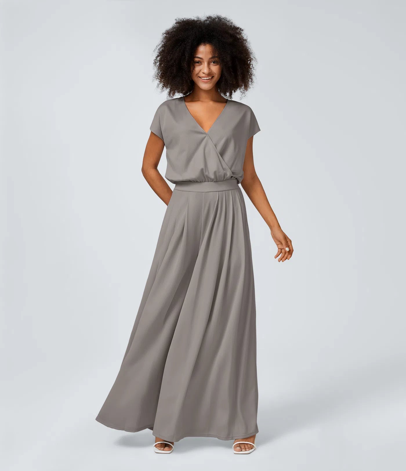 Jumpsuit mit V-Ausschnitt