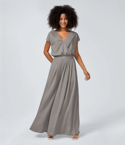 Jumpsuit mit V-Ausschnitt