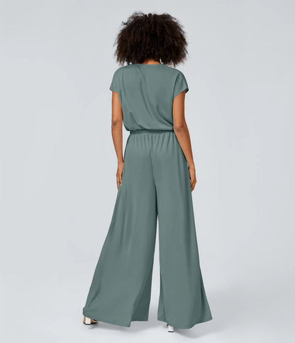 Jumpsuit mit V-Ausschnitt