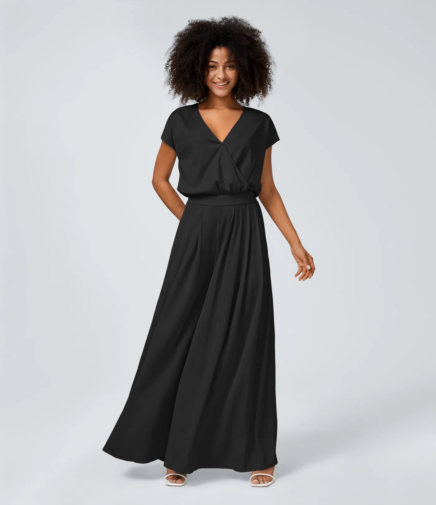Jumpsuit mit V-Ausschnitt