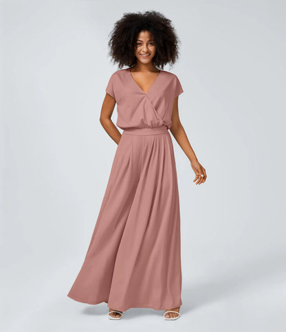Jumpsuit mit V-Ausschnitt