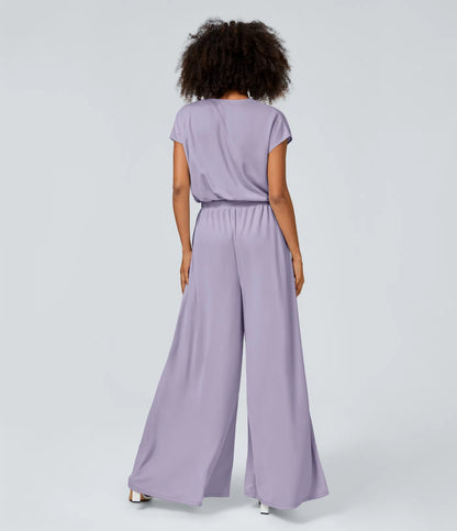 Jumpsuit mit V-Ausschnitt