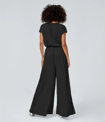 Jumpsuit mit V-Ausschnitt