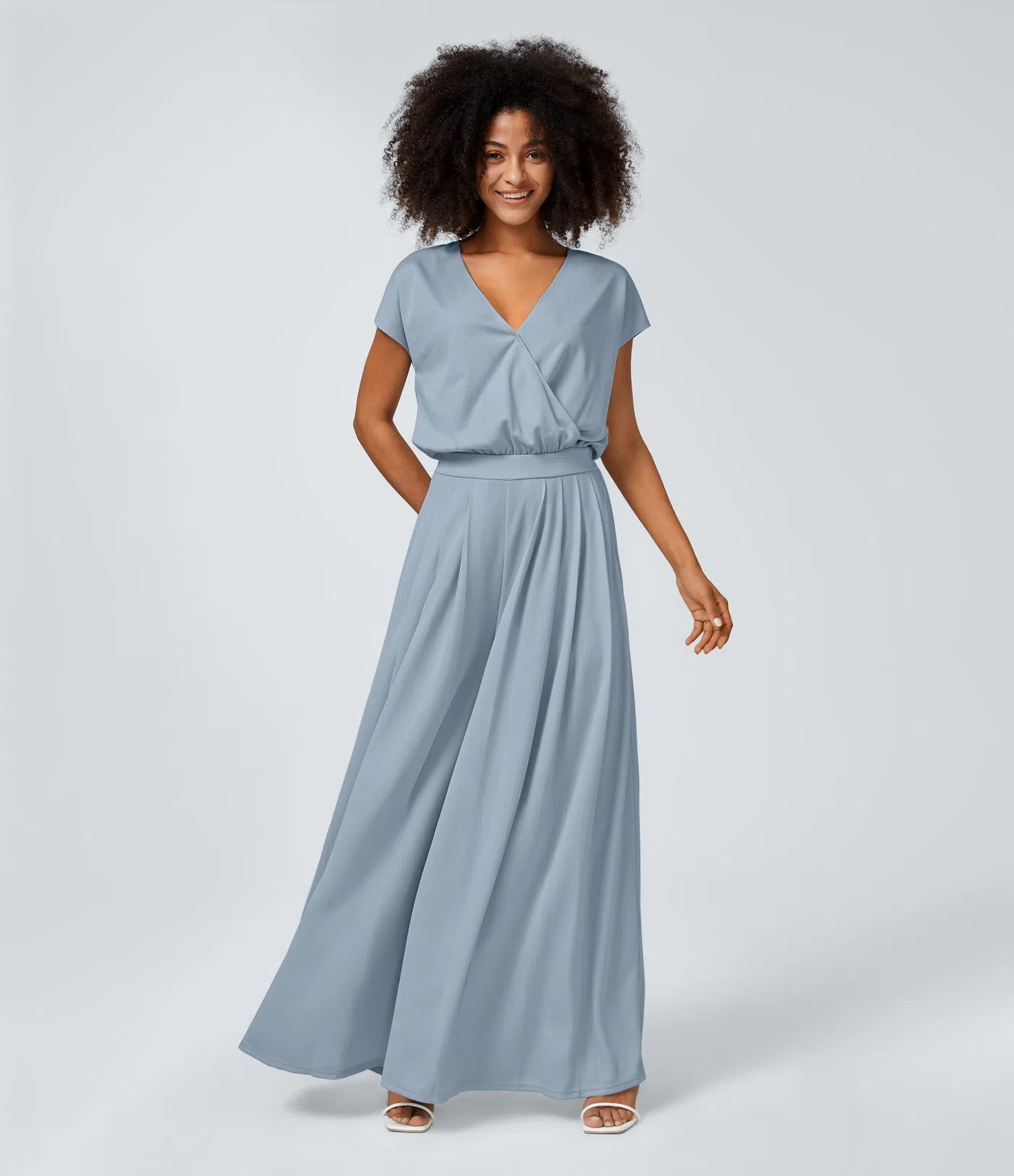 Jumpsuit mit V-Ausschnitt