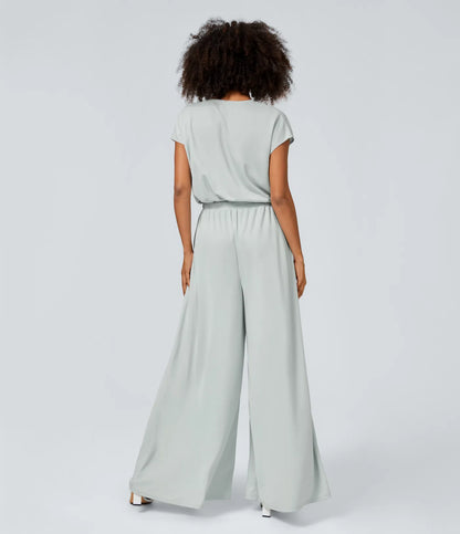 Jumpsuit mit V-Ausschnitt