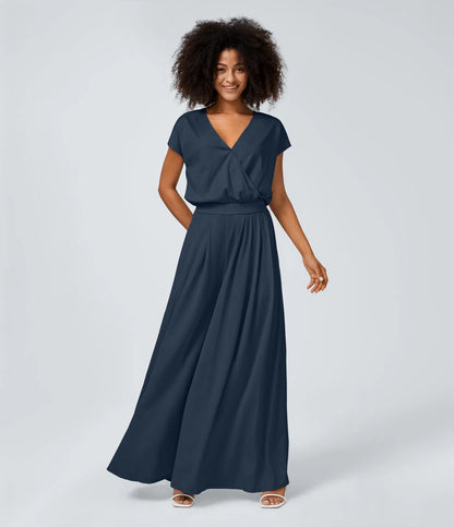 Jumpsuit mit V-Ausschnitt