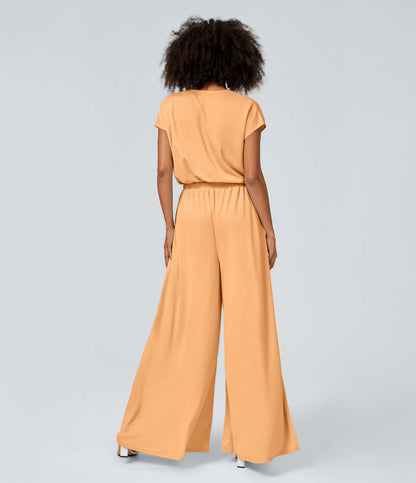 Jumpsuit mit V-Ausschnitt