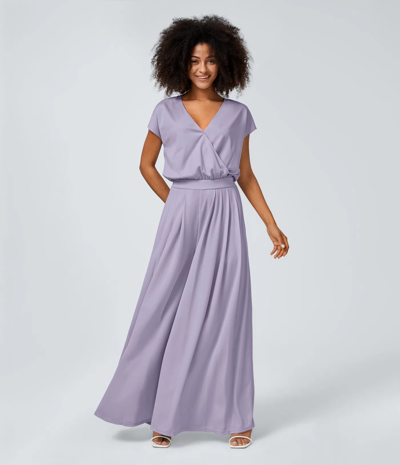 Jumpsuit mit V-Ausschnitt