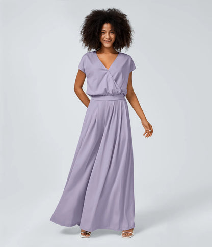 Jumpsuit mit V-Ausschnitt