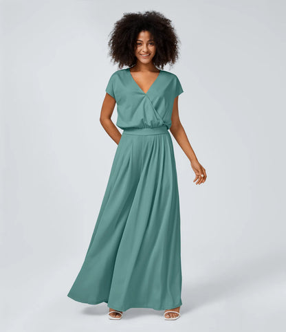 Jumpsuit mit V-Ausschnitt