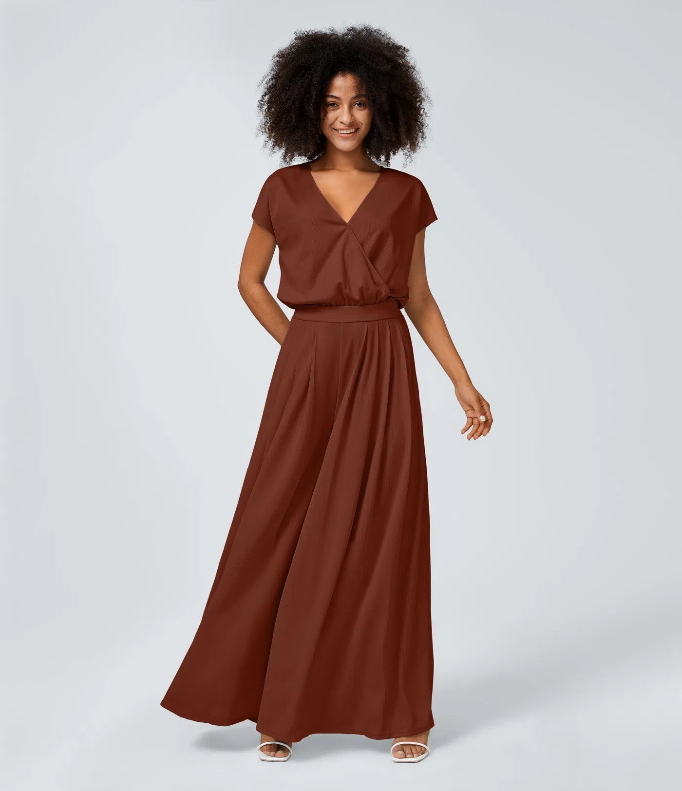 Jumpsuit mit V-Ausschnitt