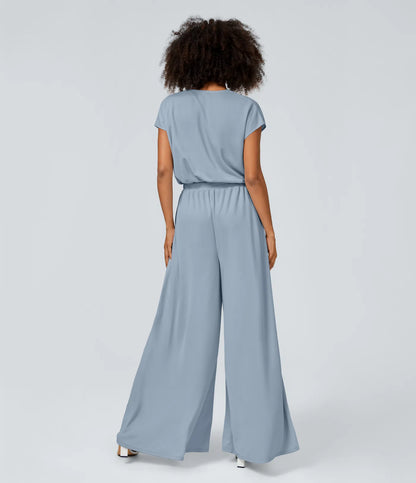 Jumpsuit mit V-Ausschnitt