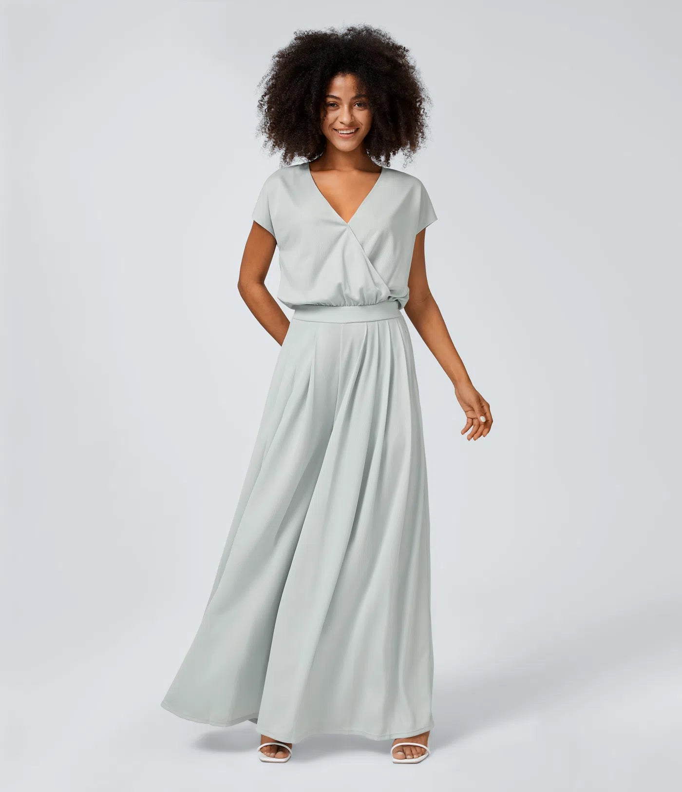 Jumpsuit mit V-Ausschnitt