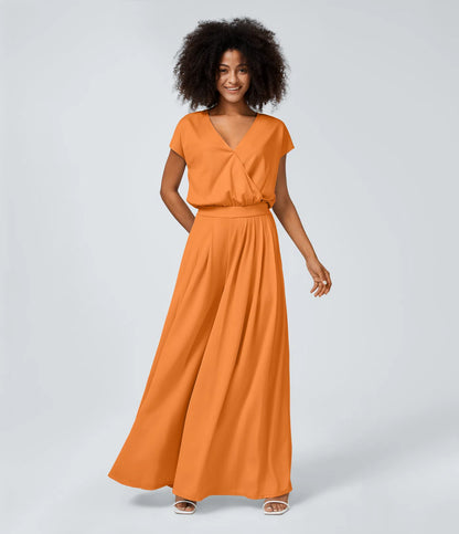 Jumpsuit mit V-Ausschnitt