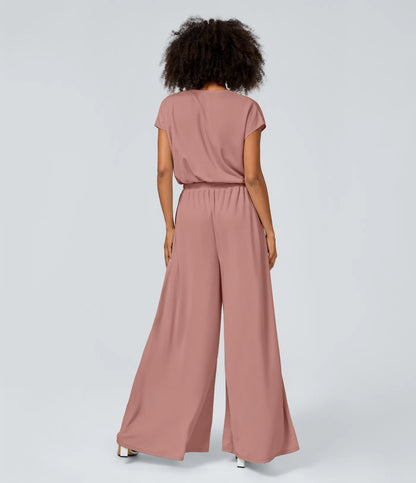 Jumpsuit mit V-Ausschnitt