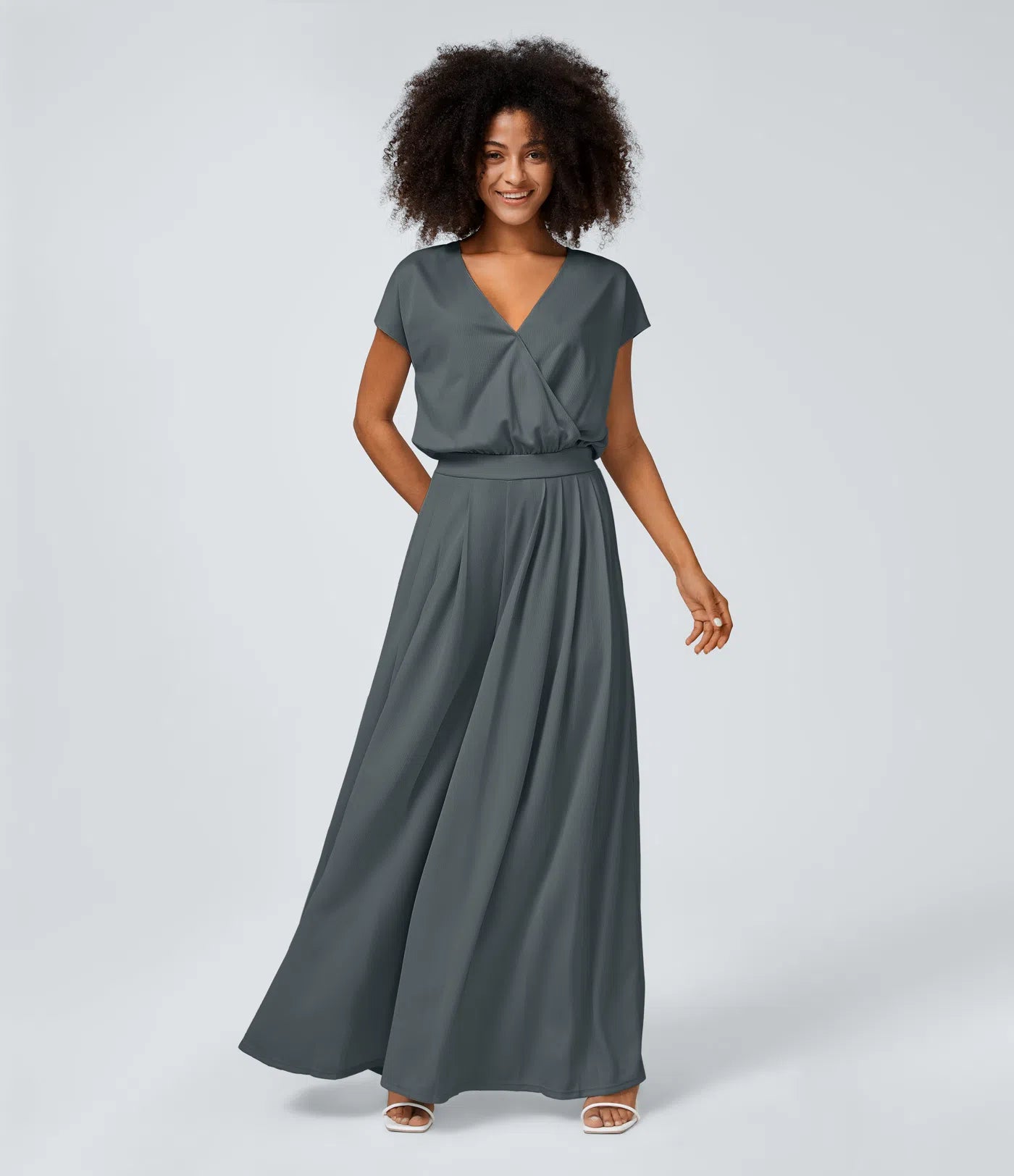 Jumpsuit mit V-Ausschnitt