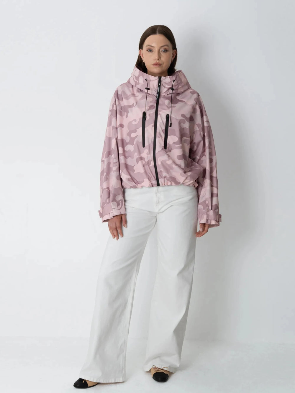STM-TEX™ Einheitsgröße Kurze Oversize-Regenjacke